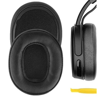 Abbildung von Geekria QuickFit Proteinleder Ohrpolster Kompatibel mit Wireless Kopfhörer Crusher, Crusher Evo, ANC Hesh 3, Ersatz Ohrpolster/Ohrmuscheln, Reparaturteile (Schwarz)