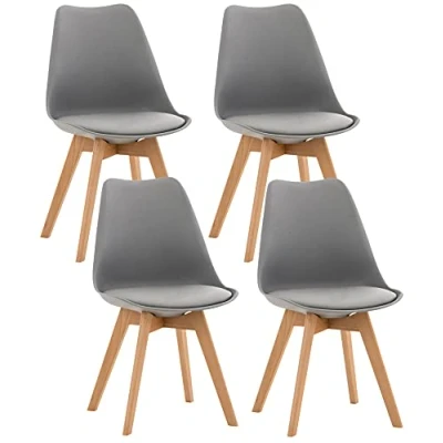 Abbildung von CLP Küchenstuhl Linares (4er Set), Buchenholz Gestell, modern