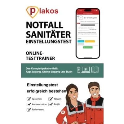 Abbildung von Notfallsanitäter Einstellungstest Online Testtrainer: Die perfekte Vorbereitung für den Einstellungstest, das Vorstellungsgespräch und Sporttest Notfallsanitäter.