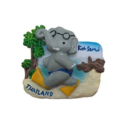 Abbildung von 3D KOH Samui Thailand Kühlschrank Magnet Tourist Souvenirs Handarbeit Harz Handwerk Magnetischen Aufkleber Home Küche Dekoration Reise Geschenk