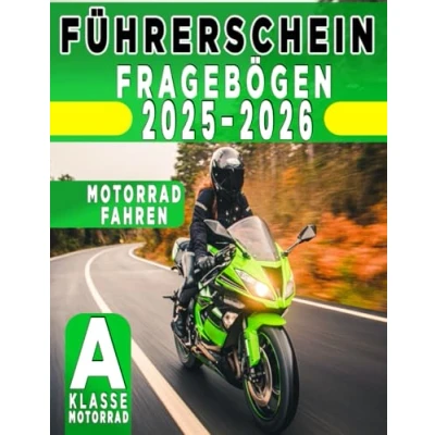 Abbildung von Führerschein Fragebogen A: Fahren Lernen Klasse A MotorradFahrer