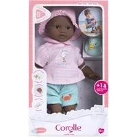 Abbildung von Corolle Mon Premier Poupon Badebaby Alyzée, Weichkörper Badepuppe mit Badetier, Schlafaugen, abnehmbare Kleider, Vanilleduft, 30cm, ab 18 Monaten