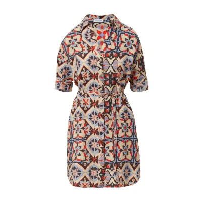 Abbildung von comma casual identity Minikleid Midi Hemdblusenkleid mit All over Print