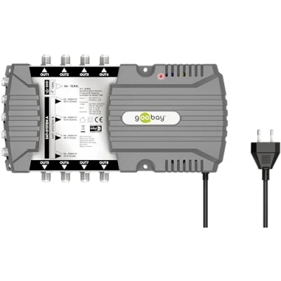 Abbildung von goobay 64880 Sat Multischalter/Kompakt Multischalter / 9 Eingänge 8 Ausgänge 4K, 8K UHD/DAB+ für Teilnehmer