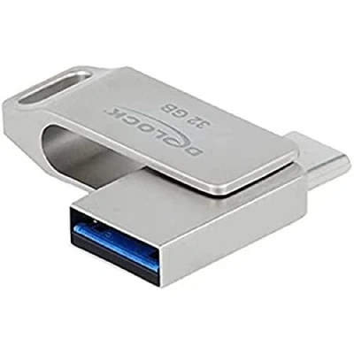 Abbildung von 0 DeLOCK USB 5 Gbps C + Typ A Speicherstick 32 GB Metallgehäuse Stick