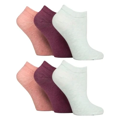 Abbildung von 6er Pack Diabetiker Socken Sneaker Damen IOMI Extra Weit Kurz Ohne Gummi Knöchelsocken