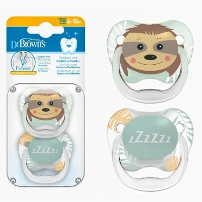 Abbildung von Dr. Brown&#039;s Prevent Orthodontic SootherAnimal Faces T2 Baby Schnuller