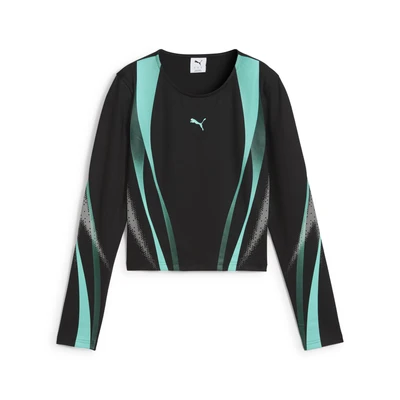 Abbildung von Puma DARE TO Longsleeve Mit Grafik Damen Plain Black Größe: XL