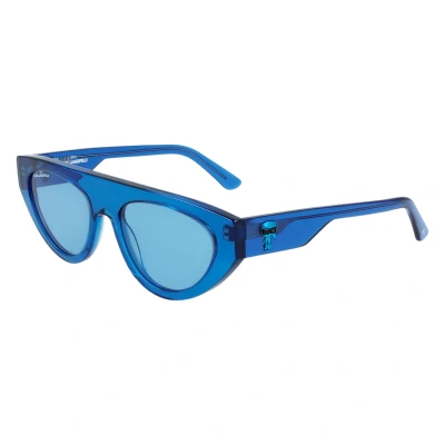 Abbildung von Karl Lagerfeld Damen KL6043S 424 Sonnenbrillen Plastik Blau Pantos