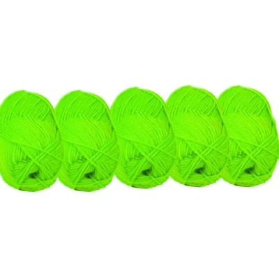 Abbildung von UV FLOOR Set mit 5 Neon Garnknäueln Spezielles Schwarzlicht grüne Wolle Zubehör String Art