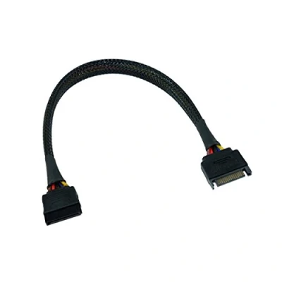 Abbildung von Phobya SATA Strom Verlängerung intern 30cm schwarz Kabel