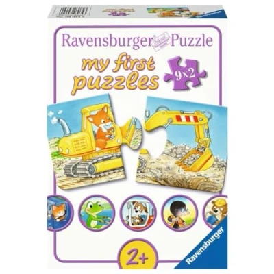 Abbildung von Ravensburger Kinderpuzzle 03074 Tierische Baustelle Schaumstoff Puzzle mit 9x2 Teilen, My First für Kinder ab 10 Monaten