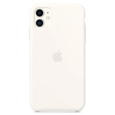 Abbildung von Apple iPhone 11 Silikon Backcover Weiß