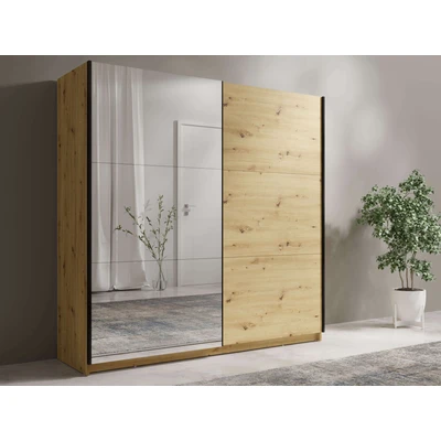 Abbildung von INOSIGN Kleiderschrank Fresno mit 5 Einlegeböden und Kleiderstange Garderobe 2 Schwebetüren, B/H/T 150/207/62 cm