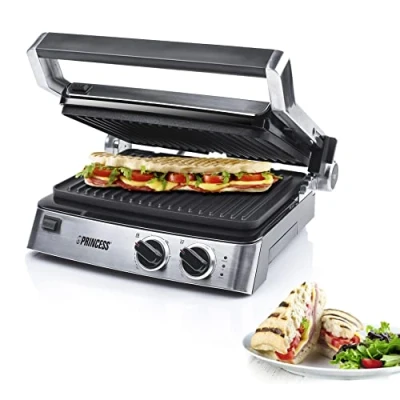 Abbildung von PRINCESS Kontaktgrill, 2000 W, Elektro Tischgrill Multigrill Snackmaker fettarm Steak, Fisch grillen
