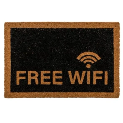 Abbildung von Out of the blue Fußmatte, Free Wifi, ca. 60 x 40 cm, mit Headercard zum Aufhängen