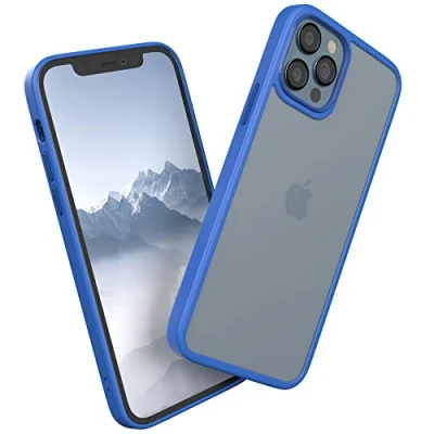 Abbildung von EAZY CASE Ultra Schutz Outdoor Hülle kompatibel mit iPhone 12/12 Pro, hochwertige Schutzhülle Aufprallschutz, Stoßfest und Kratzfest, dünne Handyhülle Kameraschutz, Blau