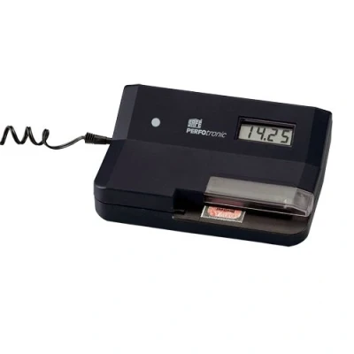 Abbildung von Safe, PERFOtronic Digitale Messung der Perforation Ihrer Briefmarken mit einer Genauigkeit von bis zu 1/100 mm. Abm: 190x143x63 pro Stk.