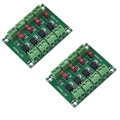 Abbildung von ZkeeShop 2Pcs PC817 4 Channel Optocoupler Isolation Board Voltage Converter Adapter Module 3.6 30V Driver Photoelectric Isolated