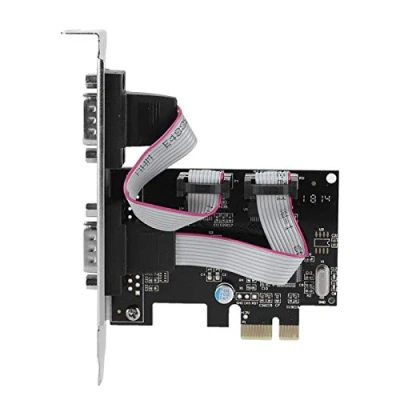 Abbildung von ASHATA 2 Port Serielle RS232 PCI E Schnittstellenkarte,PCI zu Dual RS 232 Serial Adapter Konverter,2,5 Gbit/s PCIe Schnittstellen Karte für