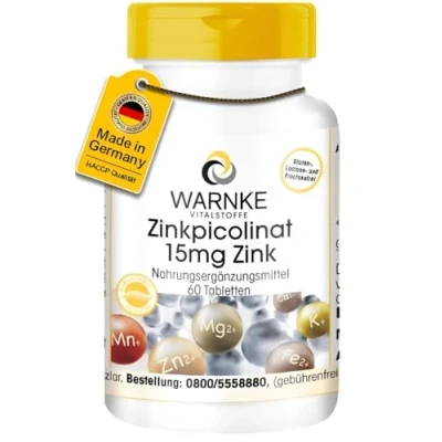 Abbildung von Zinkpicolinat 15 mg Zink Tabletten