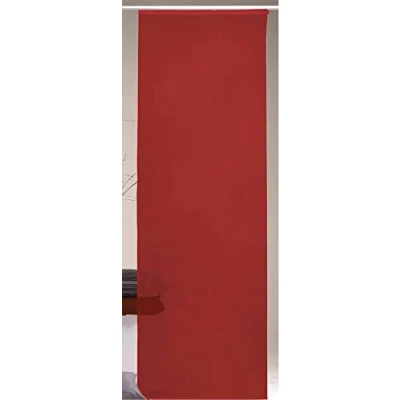Abbildung von Flächenvorhang Desire Leinen Optik 60 x 245 cm (B H) in der Farbe: Rot, inkl. Beschwerungsstange/Paneelwagen Schiebevorhang