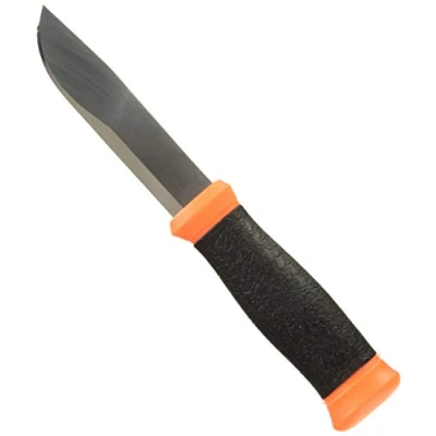 Abbildung von Morakniv Gürtelmesser 2000 Orange, rostfreier Stahl, orange/schwarzer Kunststoff Griff, Scheide