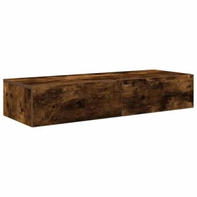 Abbildung von vidaXL Wandregal mit Schubladen Räuchereiche 100x36x19cm Holzwerkstoff