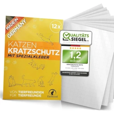 Abbildung von Tierhood Kratzschutz Katze Sofa Selbstklebende Anti Kratz Folie für Katzen Kratzfolie selbstklebend Kratzen abgewöhnen leicht gemacht Made in Germany