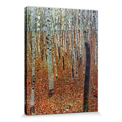 Abbildung von 1art1 Gustav Klimt Poster Birkenwald, 1903 Bilder Leinwand Bild Auf Keilrahmen XXL Wandbild Kunstdruck Als Leinwandbild 40x30 cm