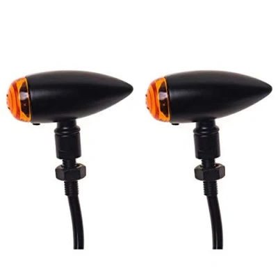 Abbildung von SFONIA 2pcs Motorrad Blinker Licht 12V Blinkerleuchten Wasserdicht Universal Scooter Quad Cruiser Off Road (Gelb)