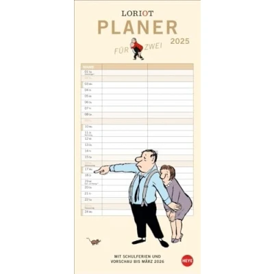 Abbildung von HEYE Wandkalender Loriot Planer für zwei 2025