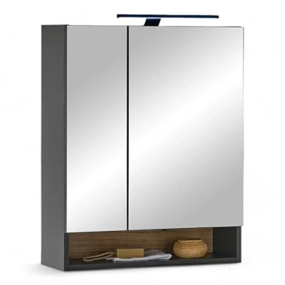 Abbildung von BASIC by Balculina Spiegelschrank &quot;Denver Spiegelschrank, Badezimmerschrank BxHxT 60x75x22&quot;, (1 St.), Breite 60 cm, Tür L/R montierbar, Softclose