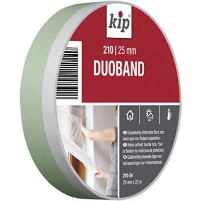 Abbildung von Kip Tape 210 24 Duoband Doppelseitiges Klebeband aus PVC zum Anbringen von Abdeckfolie Selbstklebendes Schutzband Streichen &amp; Lackieren 25mm x 25m