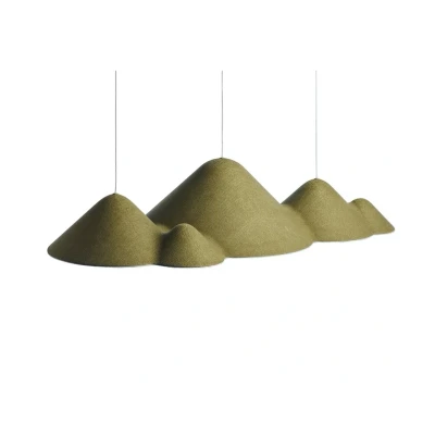 Abbildung von LOOM DESIGN LED Hängelampe Panorama grün/schwarz Filz 106 cm