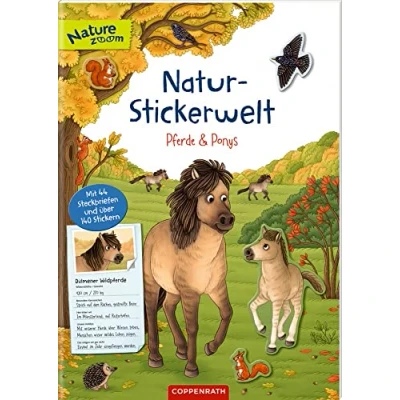 Abbildung von Natur Stickerwelt Pferde und Ponys: Mit Steckbriefen über 140 Stickern (Nature Zoom)