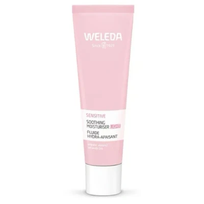 Abbildung von WELEDA Bio Mandel Sensitiv Feuchtigkeitspflege, Naturkosmetik sanfte und unparfümierte Gesichtscreme für sensible Mischhaut im Gesicht am Hals einen gesunden Teint (1 x 30 ml)