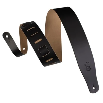 Abbildung von Levys M26 BLK Gitarrengurte 2.5&quot;&quot; Leather Strap Black&quot;, standard