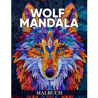 Abbildung von Wolf Mandala Malbuch: 50 Detaillierte und Beruhigende Designs zur Stressbewältigung Kreativen Entspannung ( Tier Malbuch )