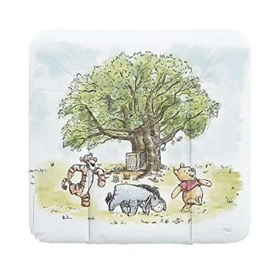 Abbildung von Ceba Baby Wickelauflage Weiche Wickelunterlage zum Wechseln von Windeln, mit Disney Motiven Robustes PVC, abwaschbar Wickeltischauflage 75 x 72 cm Winnie the Pooh