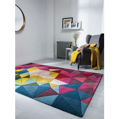 Abbildung von FLAIR RUGS Wollteppich &quot;Falmouth&quot;, rechteckig, 100% Wolle, aus Naturfaser, bunt, modern