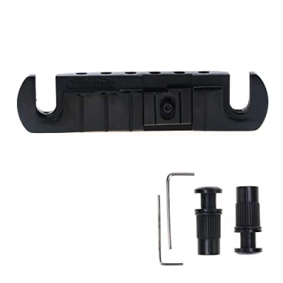 Abbildung von Wilkinson GTB Verstellbar Intonated Wraparound Steg Bridge für Les Paul Style E Gitarre, Schwarz