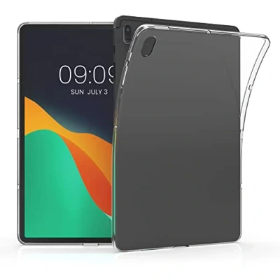 Abbildung von kwmobile Hülle kompatibel mit Samsung Galaxy Tab S7 FE weiches TPU Silikon Case Transparent Tablet Cover
