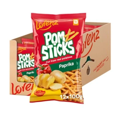 Abbildung von Lorenz Snack World Pomsticks Paprika, 12er Pack (12 x 100 g)