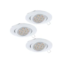 Abbildung von Eglo 31683 GU10 LED Einbauleuchte TEDO Aluguss weiß max. 3X5W schwenkbar