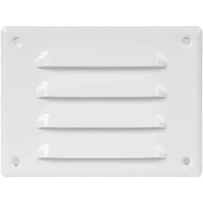 Abbildung von 140 x 105 mm Weiße Lüftungsschlitzabdeckung hochwertige Stahlrücklauf Luftgitter für Decke und Seitenwand HVAC mit Insektenschutz (140 mm, Weiß)