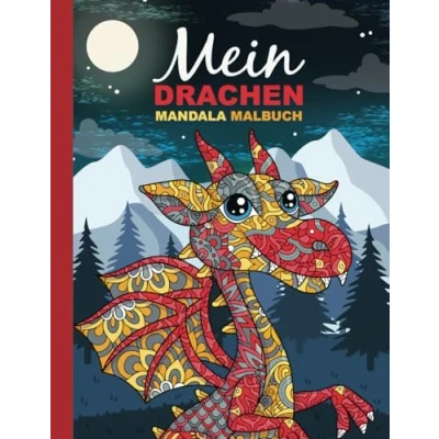 Abbildung von Mein Drachen Mandala Malbuch: 50 tolle Dachen Mandalas für Kinder zum Ausmalen und Entspannen.