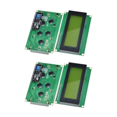 Abbildung von 2 Stück IIC I2C Serie 2004A 20x4 LCD Anzeigemodul Grüne Hintergrundbeleuchtung für Arduino Ausgestattet Mit IIC/I2C Interface Adapter