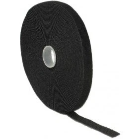 Abbildung von DELOCK Kabelbinder Klettverschluss 1 Stk L10 m x B13 mm Rolle schwarz