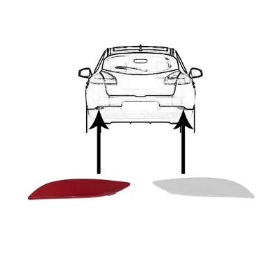 Abbildung von VAN WEZEL 4377939 Rückstrahler links ohne Lampenträger RENAULT: MEGANE 3 Schrägheck, Grandtour